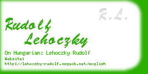 rudolf lehoczky business card